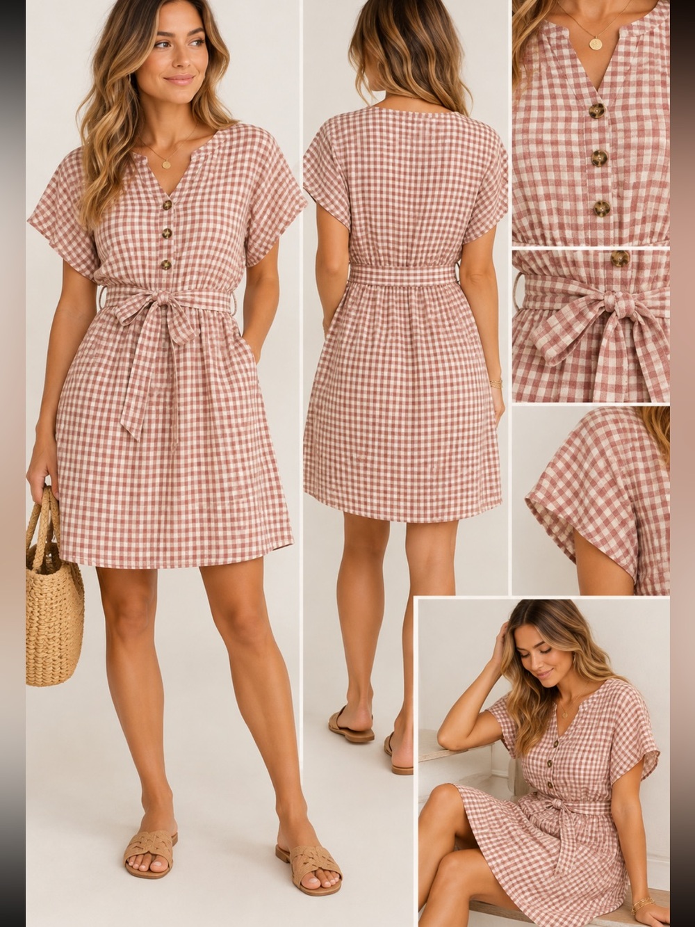 NWT size m womens gingham dress. Perfect for fall!